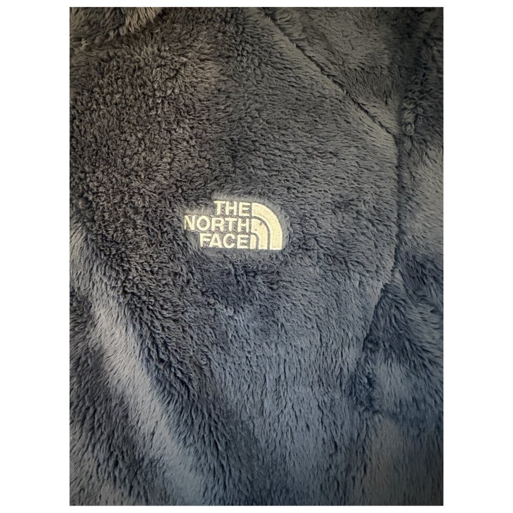 The North Face Blue-Gray Fuzzy Jacket Women’s XS Full Zip - Picture 3 of 6